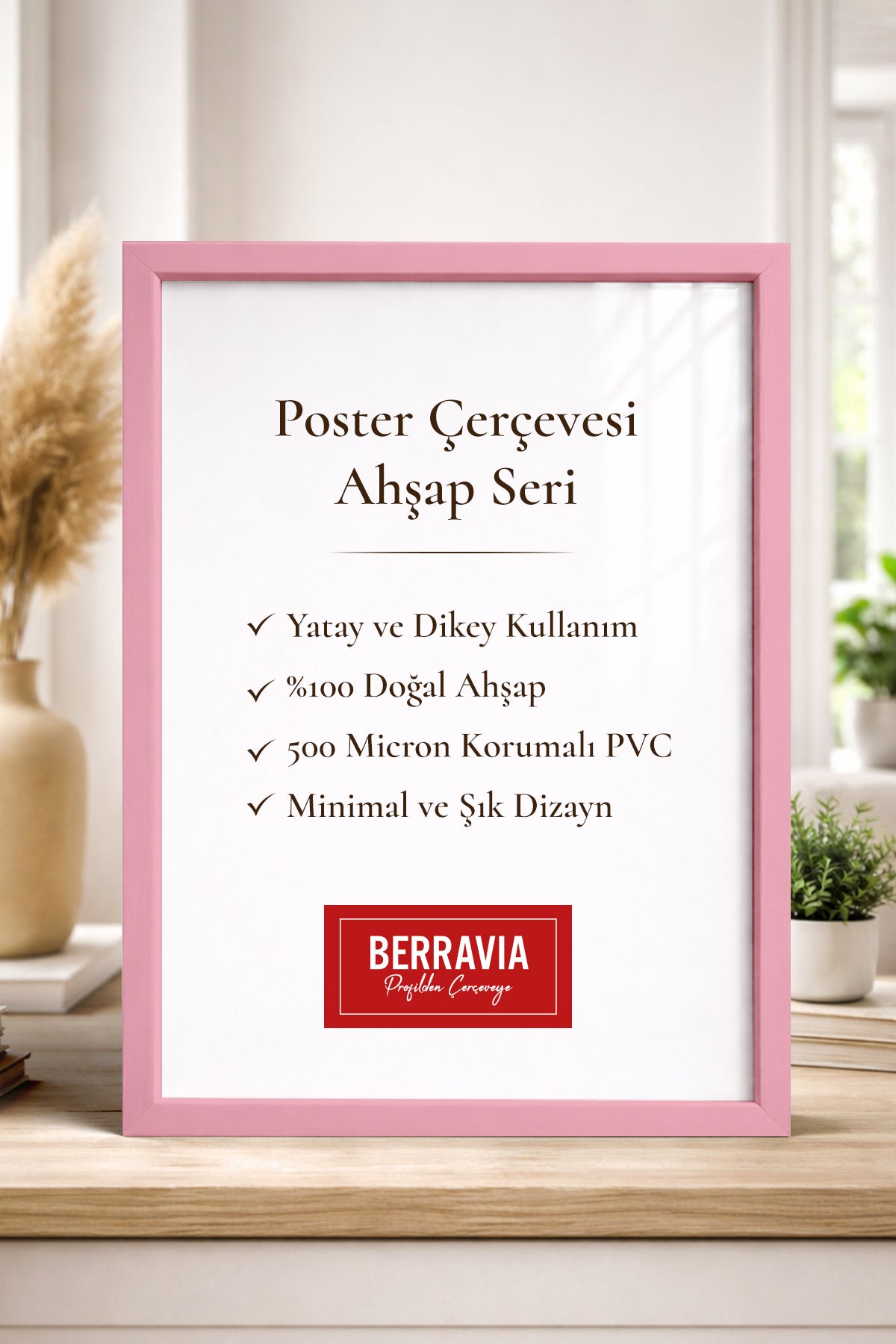 Poster Çerçevesi - Açık Pembe