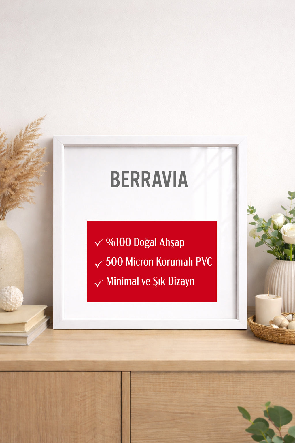 Kare Poster Çerçevesi - Beyaz