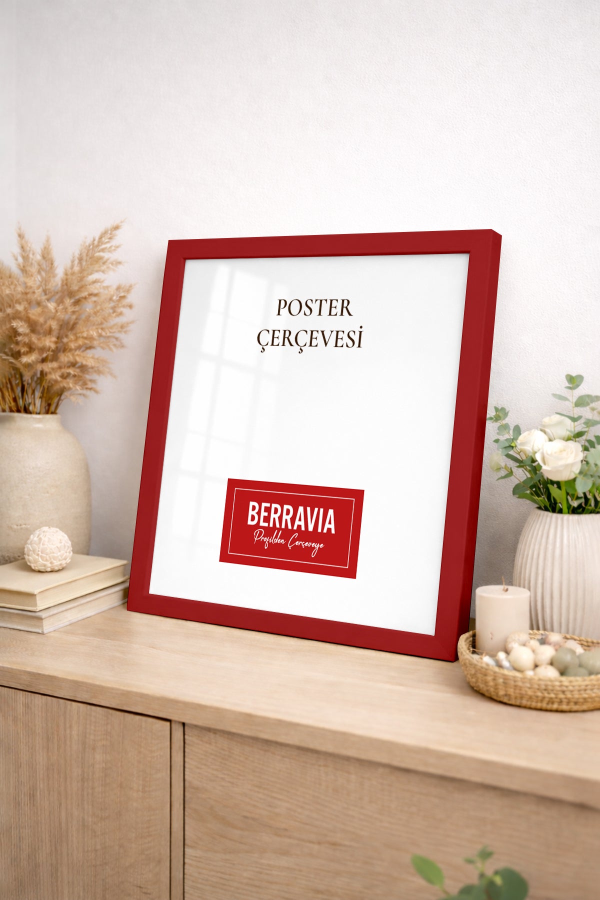 Kare Poster Çerçevesi - Kırmızı