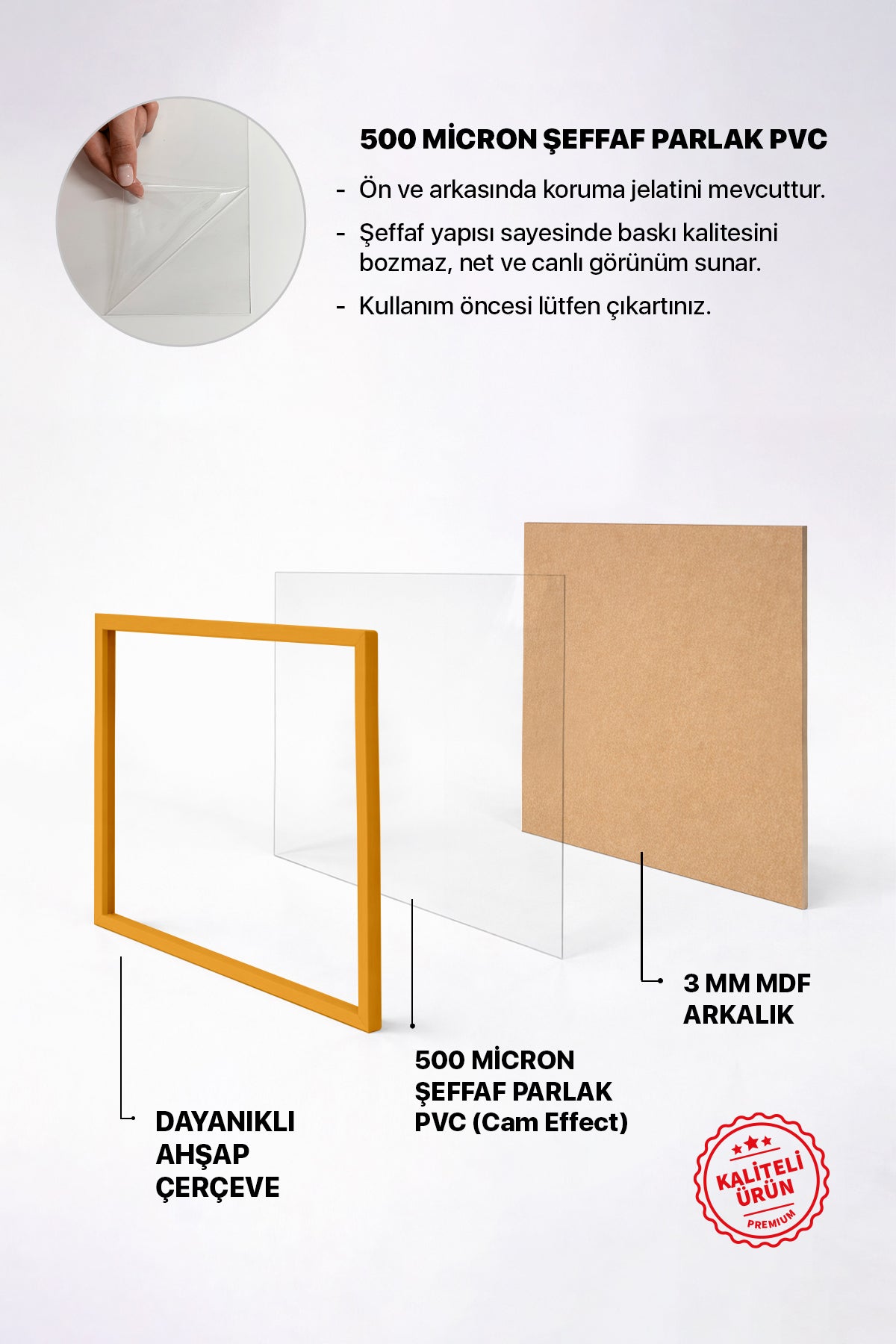 Kare Poster Çerçevesi - Sarı