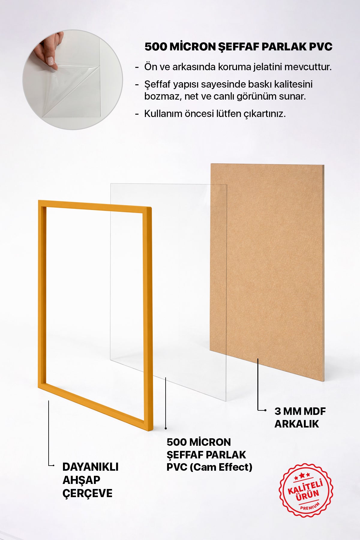 Masaüstü Resim Çerçevesi, Fotoğraf Çerçevesi - SARI