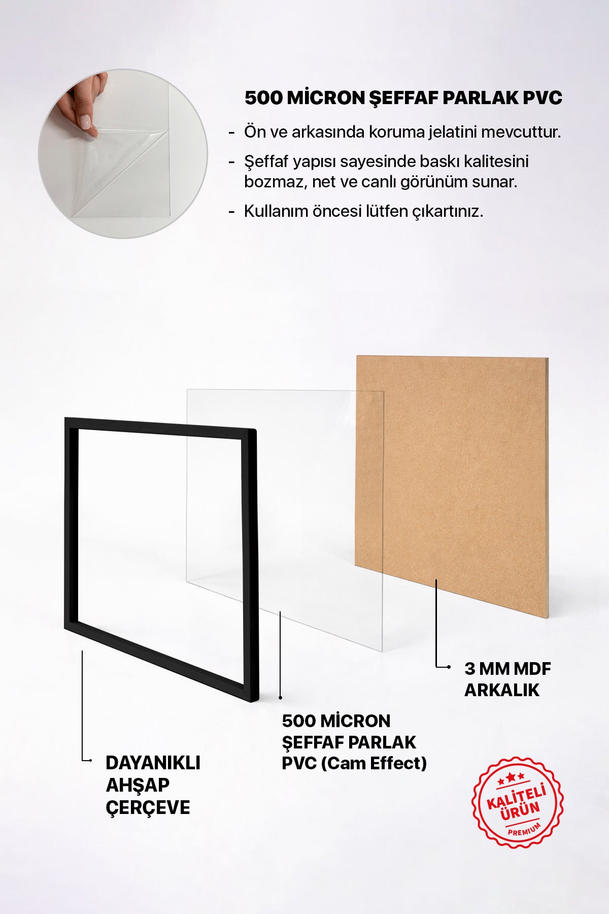 Kare Poster Çerçevesi - Siyah