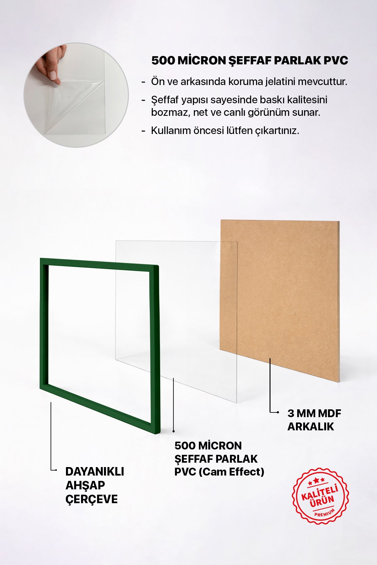 Kare Poster Çerçevesi - Yeşil