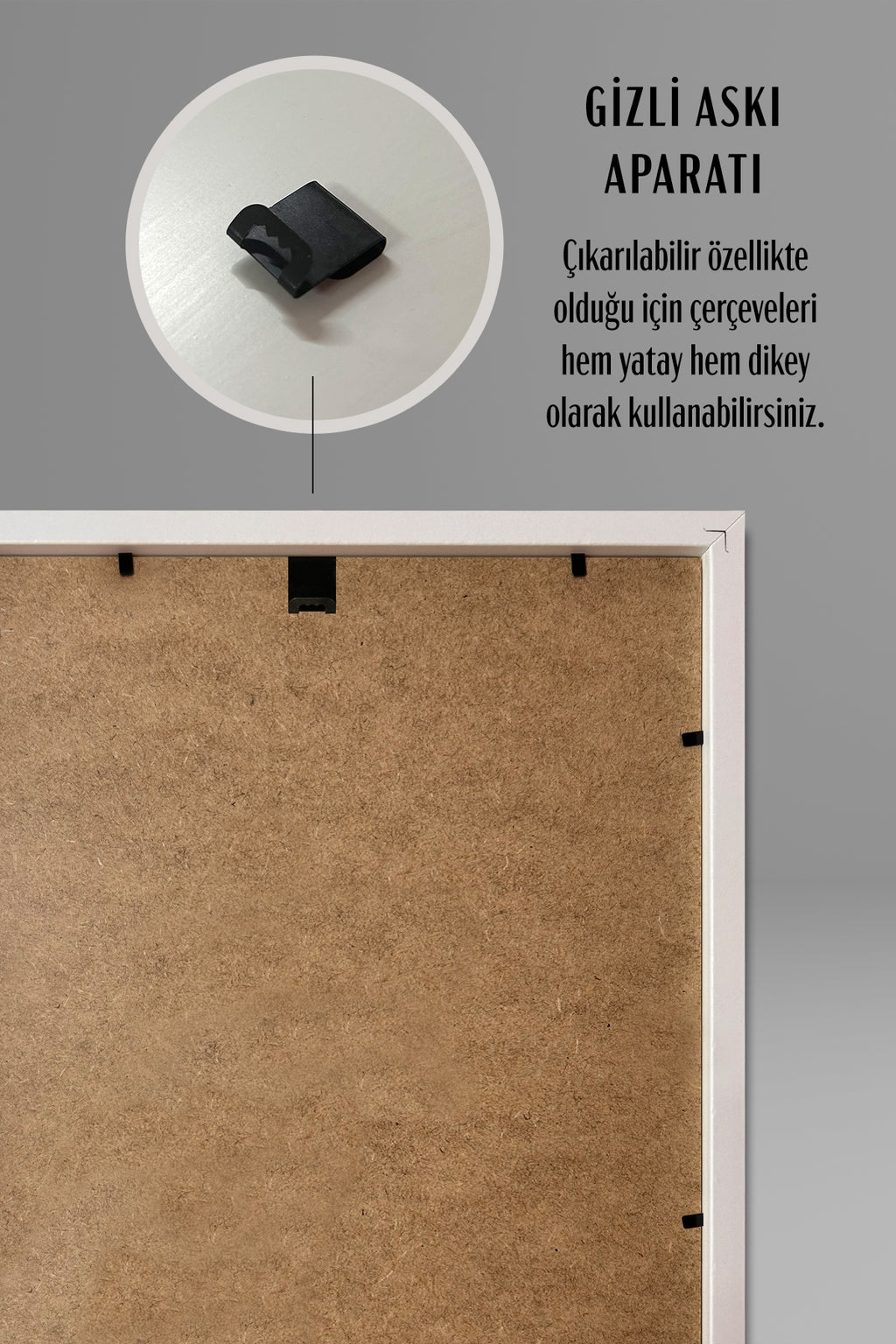 Kalın Masaüstü Resim Çerçevesi, Fotoğraf Çerçevesi - BEYAZ