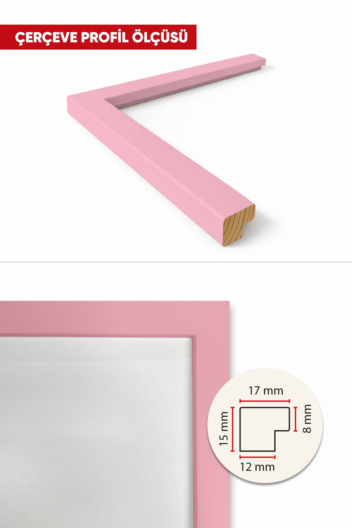 Poster Çerçevesi - Açık Pembe