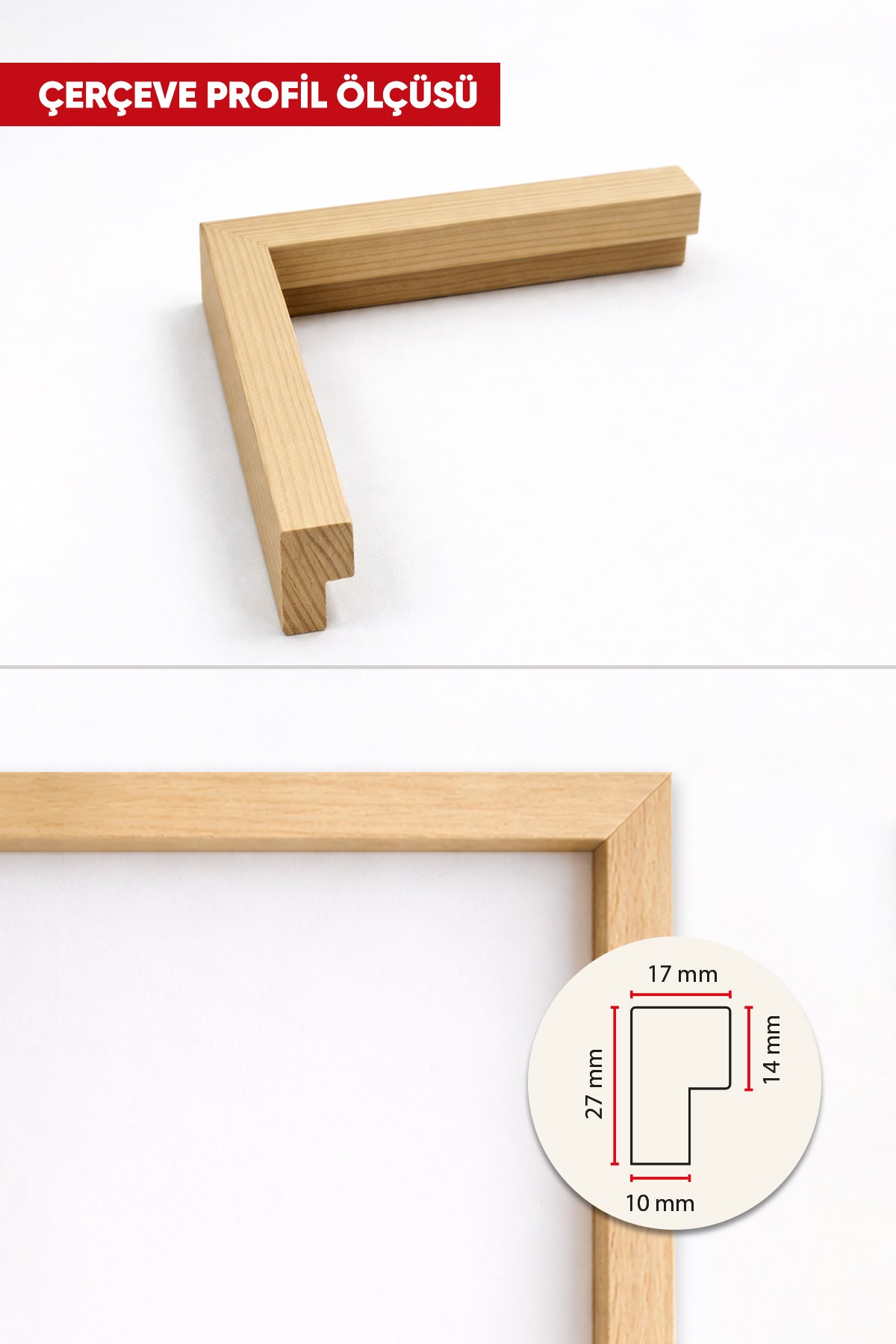 Kalın Masaüstü Resim Çerçevesi, Fotoğraf Çerçevesi - AHŞAP