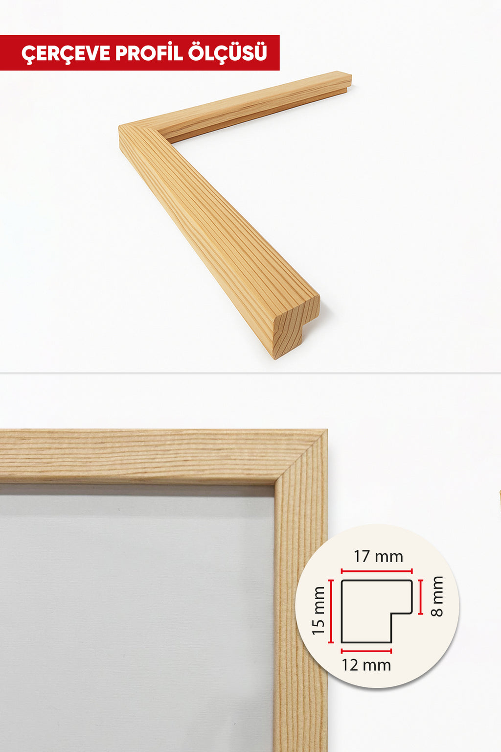 Poster Çerçevesi - Doğal Ahşap