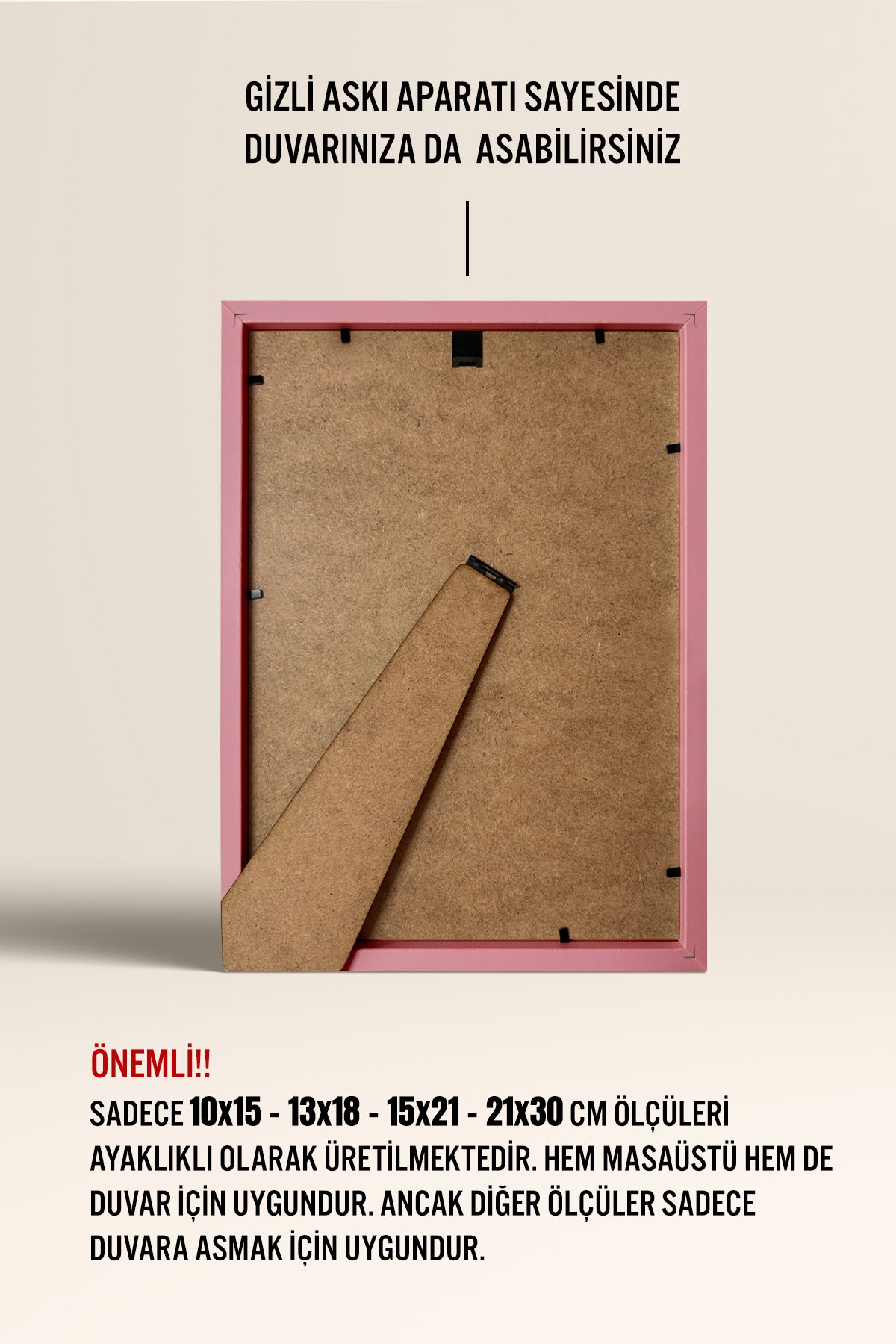 Poster Çerçevesi - Açık Pembe