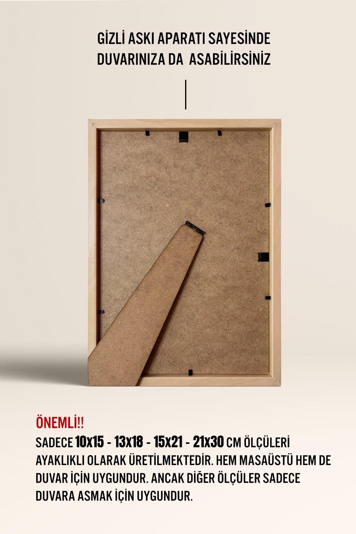 Poster Çerçevesi - Doğal Ahşap