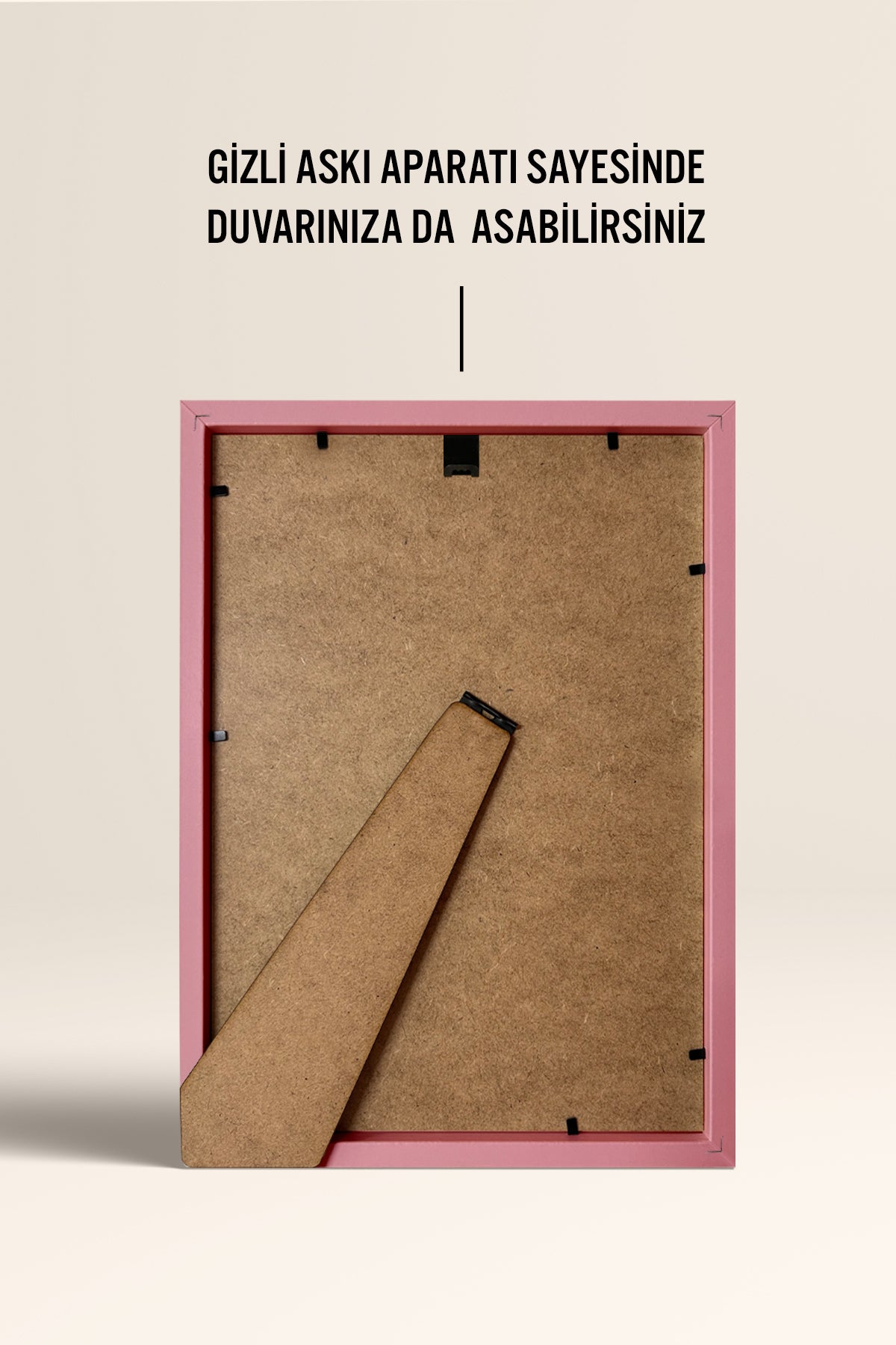 Kalın Masaüstü Resim Çerçevesi, Fotoğraf Çerçevesi - AÇIK PEMBE