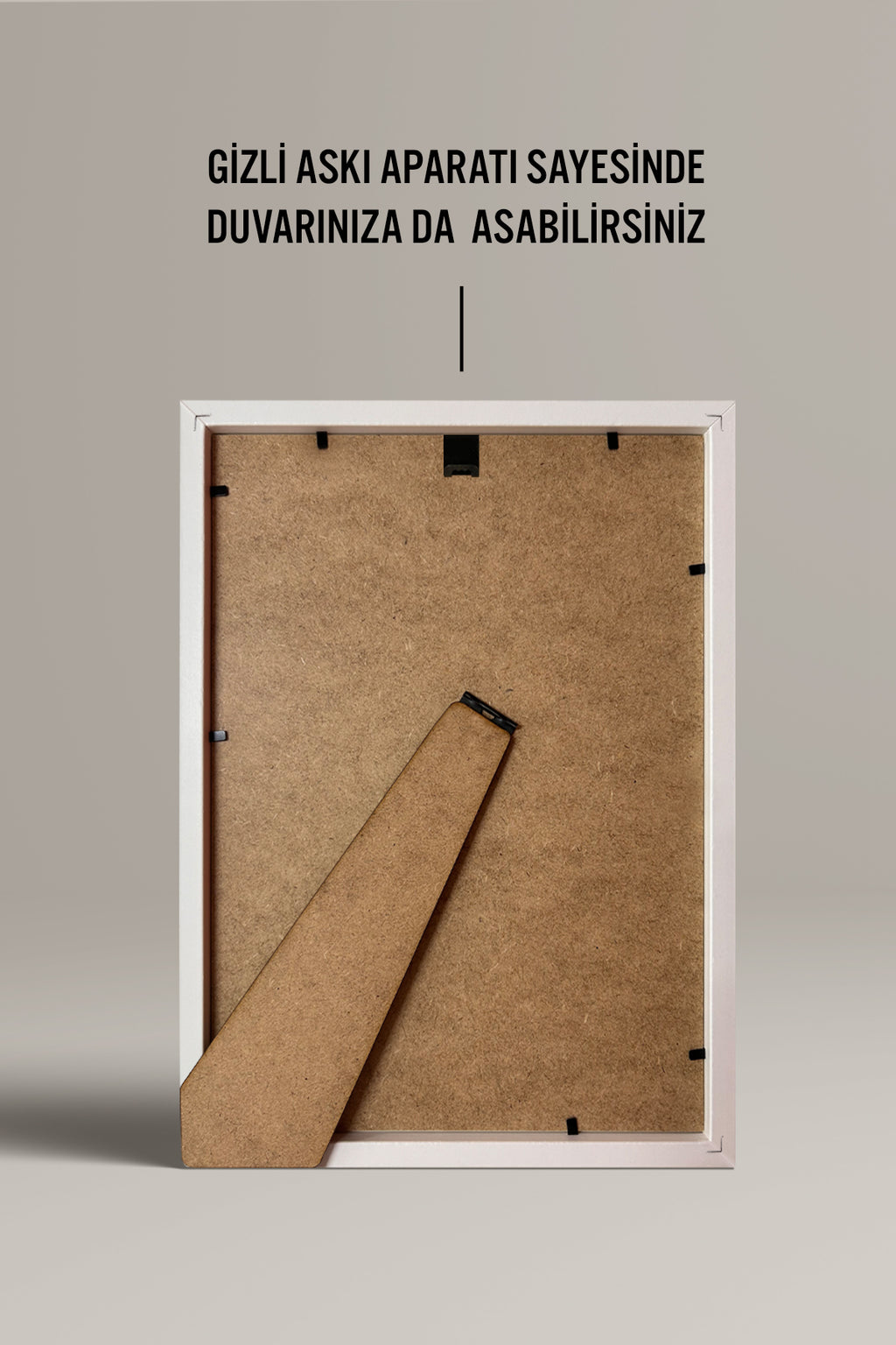 Kalın Masaüstü Resim Çerçevesi, Fotoğraf Çerçevesi - BEYAZ