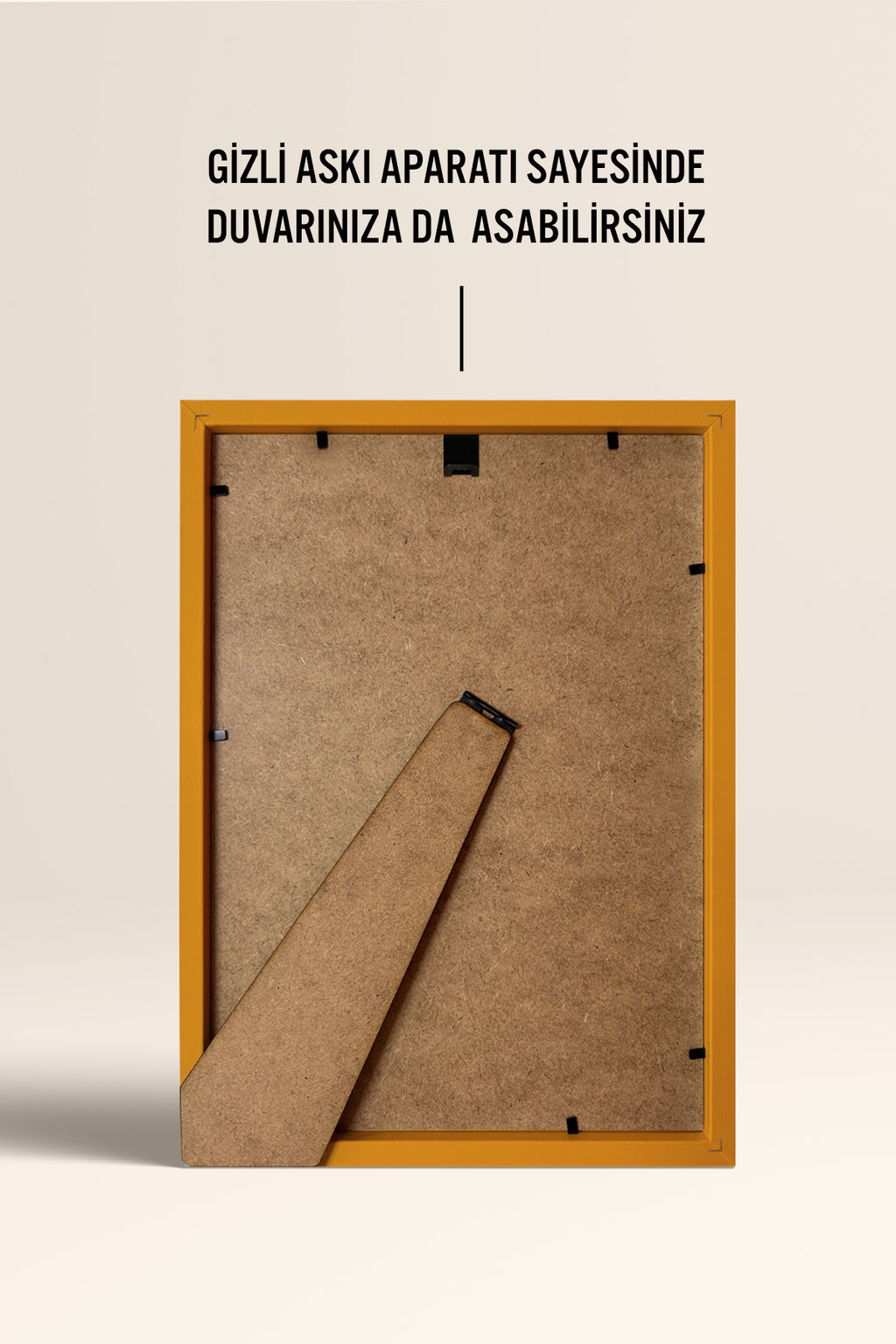 Kalın Masaüstü Resim Çerçevesi, Fotoğraf Çerçevesi - SARI