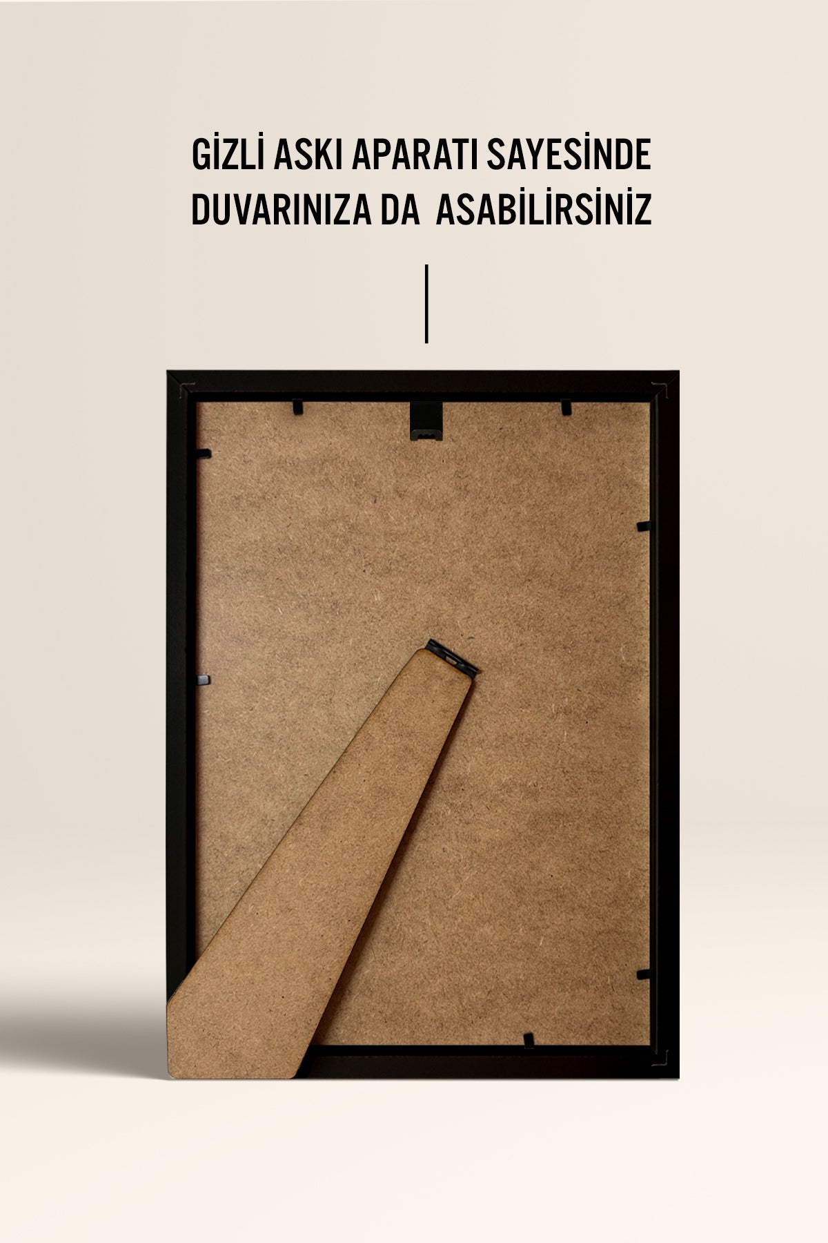 Kalın Masaüstü Resim Çerçevesi, Fotoğraf Çerçevesi - SİYAH