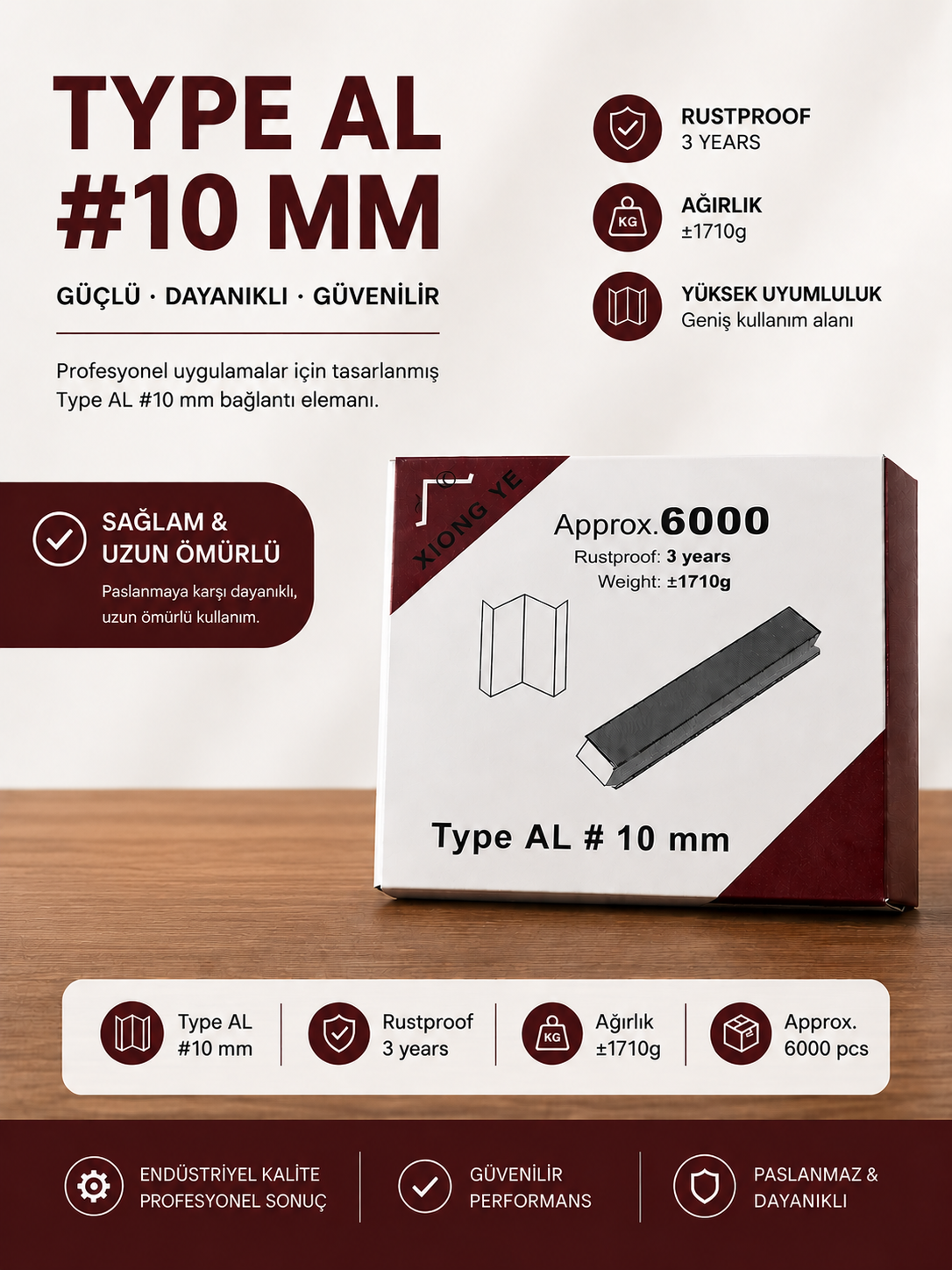10 mm Agraf – Çerçeve Birleştirme| Profesyonel Köşe Birleştirme Agrafı