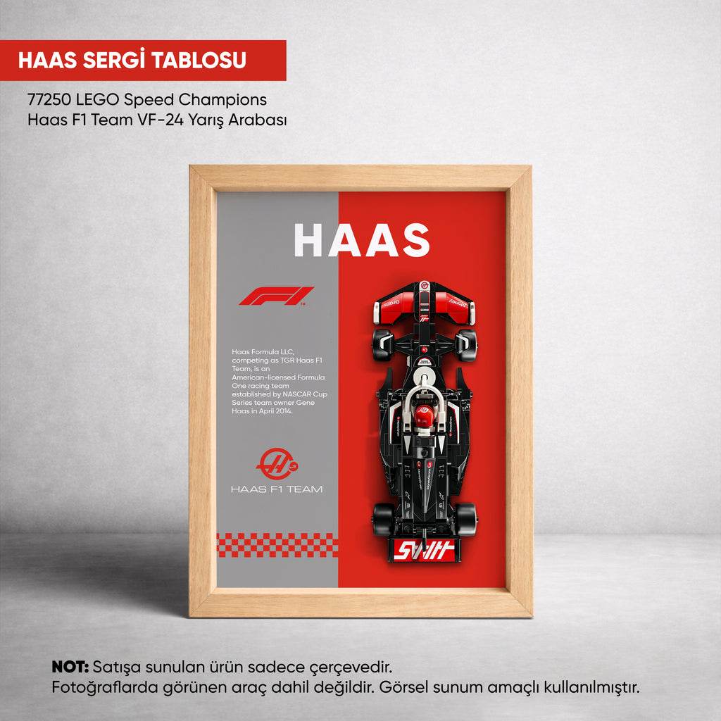 Haas F1 LEGO Sergi Çerçevesi – Speed Champions VF-24 (77250) Uyumlu