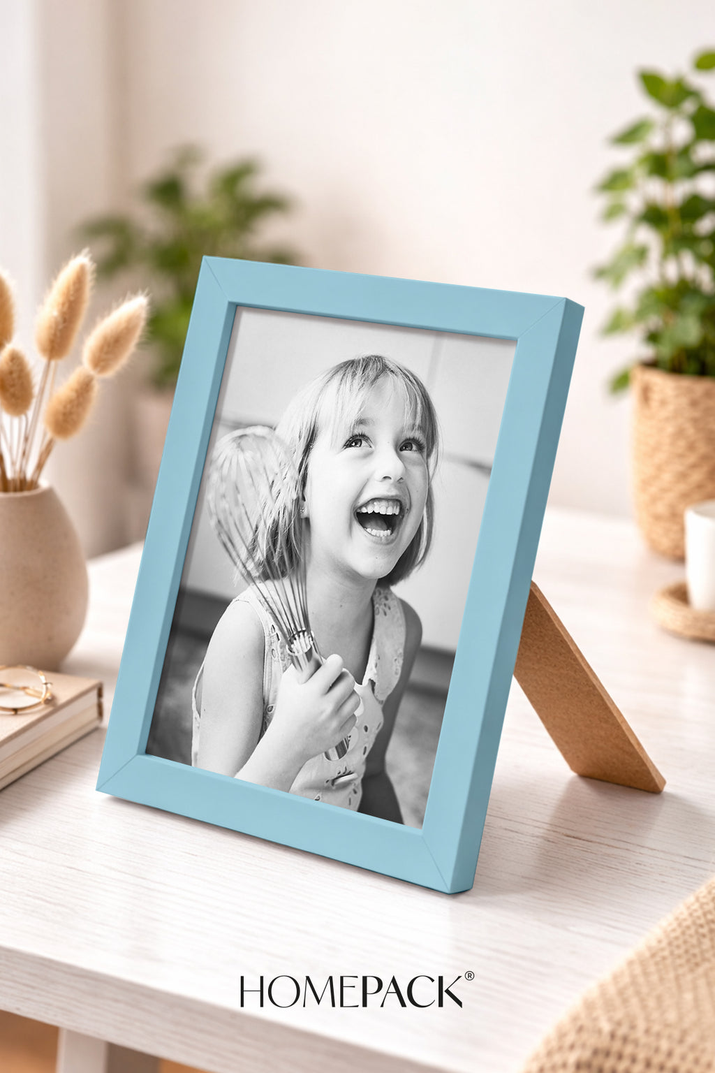 Masaüstü Resim Çerçevesi, Fotoğraf Çerçevesi - AÇIK MAVİ