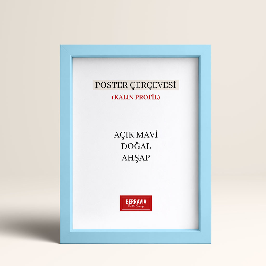 Hazır Poster, Resim Çerçevesi - Açık Mavi