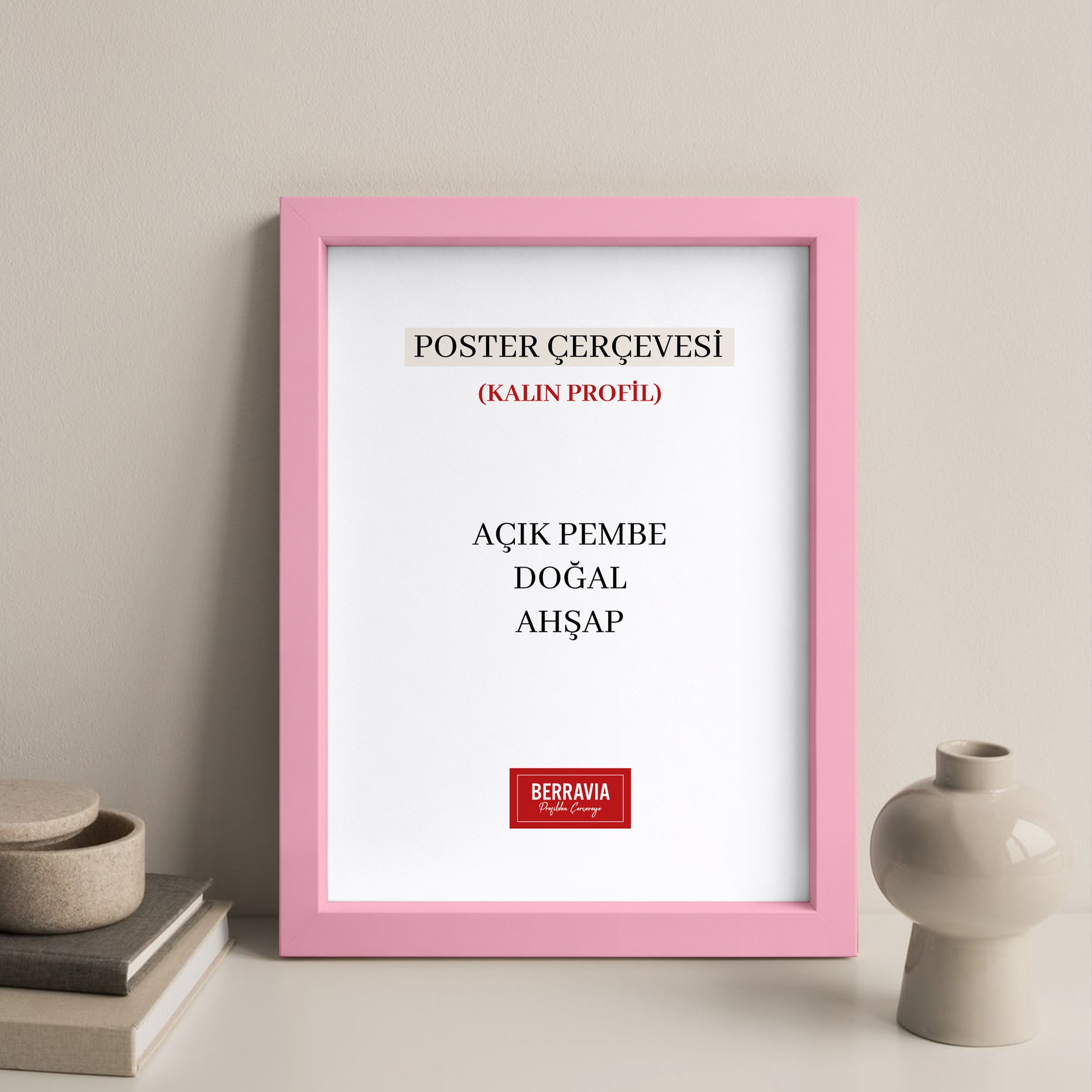 Hazır Poster, Resim Çerçevesi - Pembe