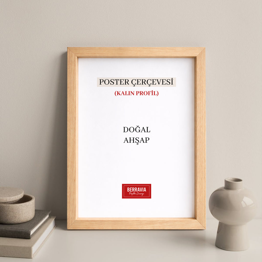 Hazır Poster, Resim Çerçevesi - Doğal Ahşap