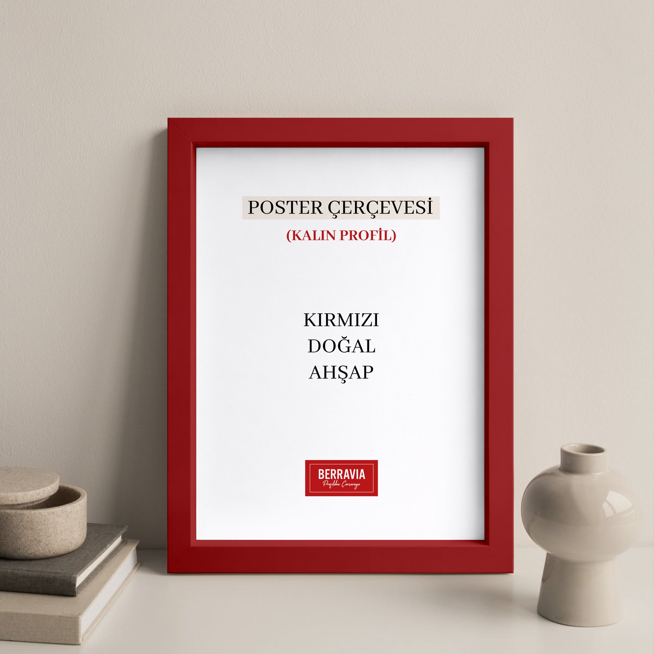 Hazır Poster, Resim Çerçevesi - Kırmızı