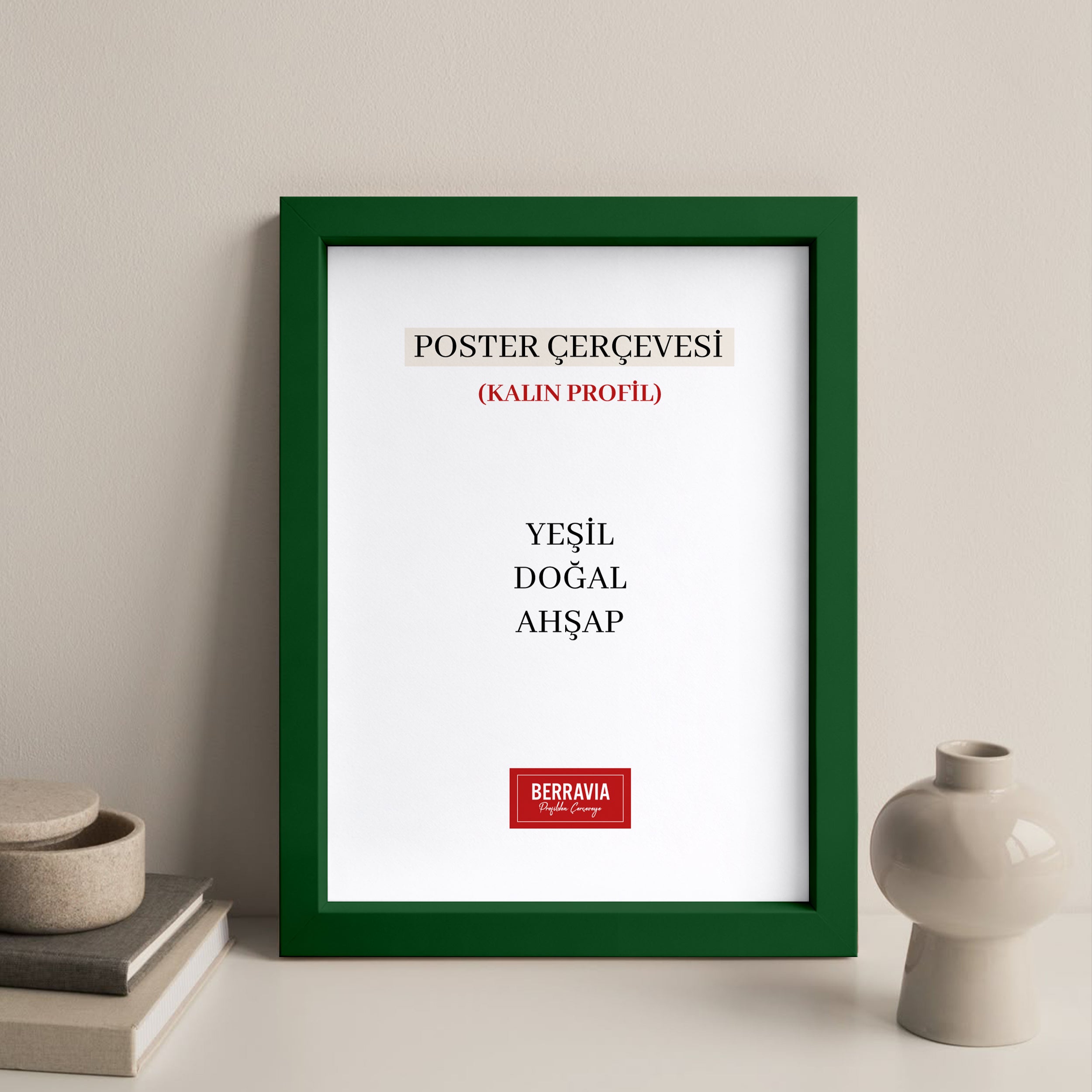 Hazır Poster, Resim Çerçevesi - Yeşil