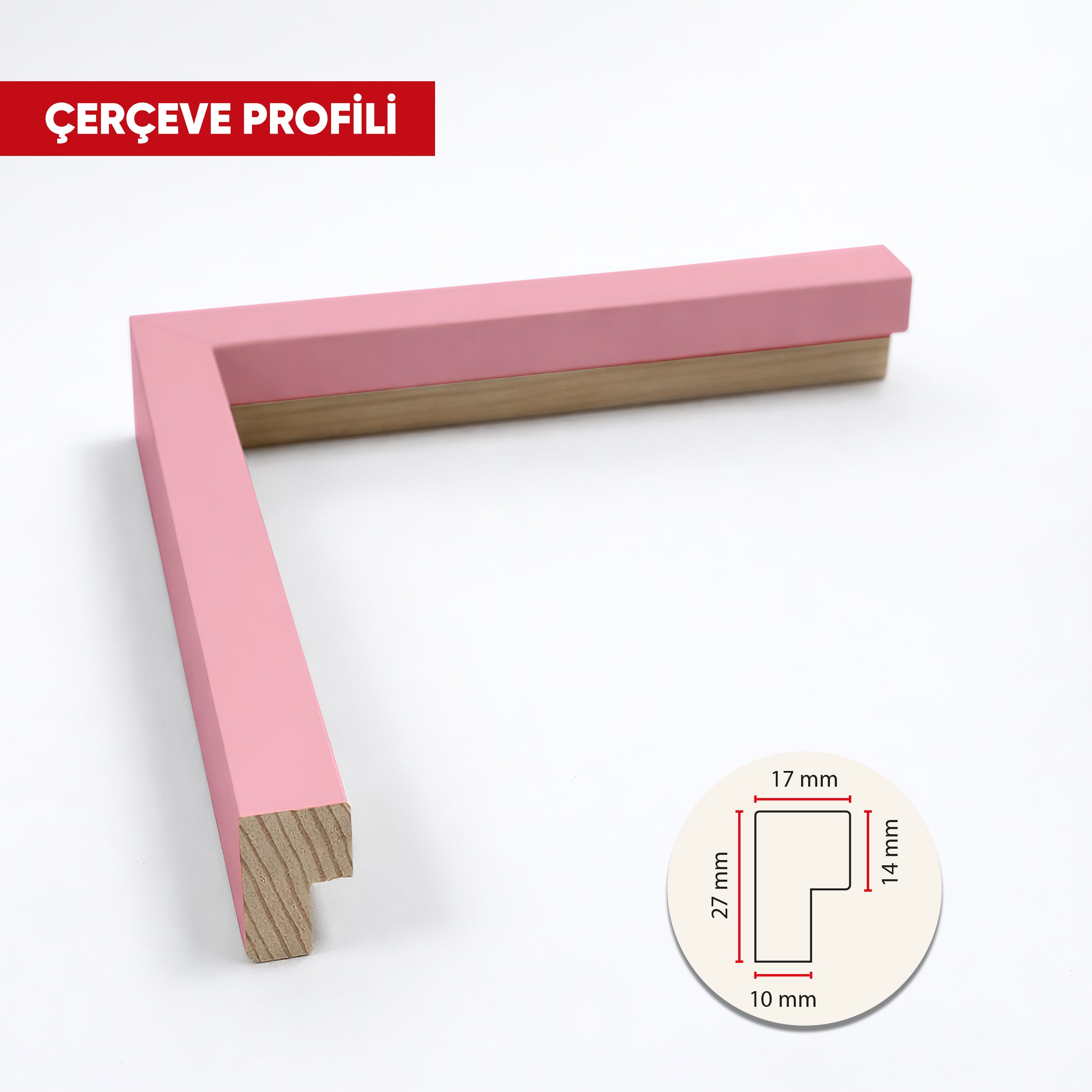 Hazır Poster, Resim Çerçevesi - Pembe