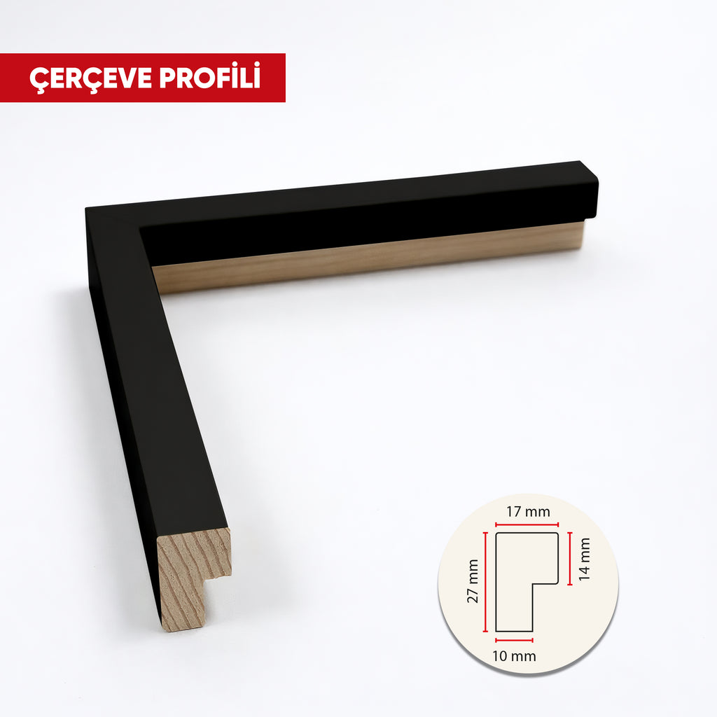 Hazır Poster, Resim Çerçevesi - Siyah