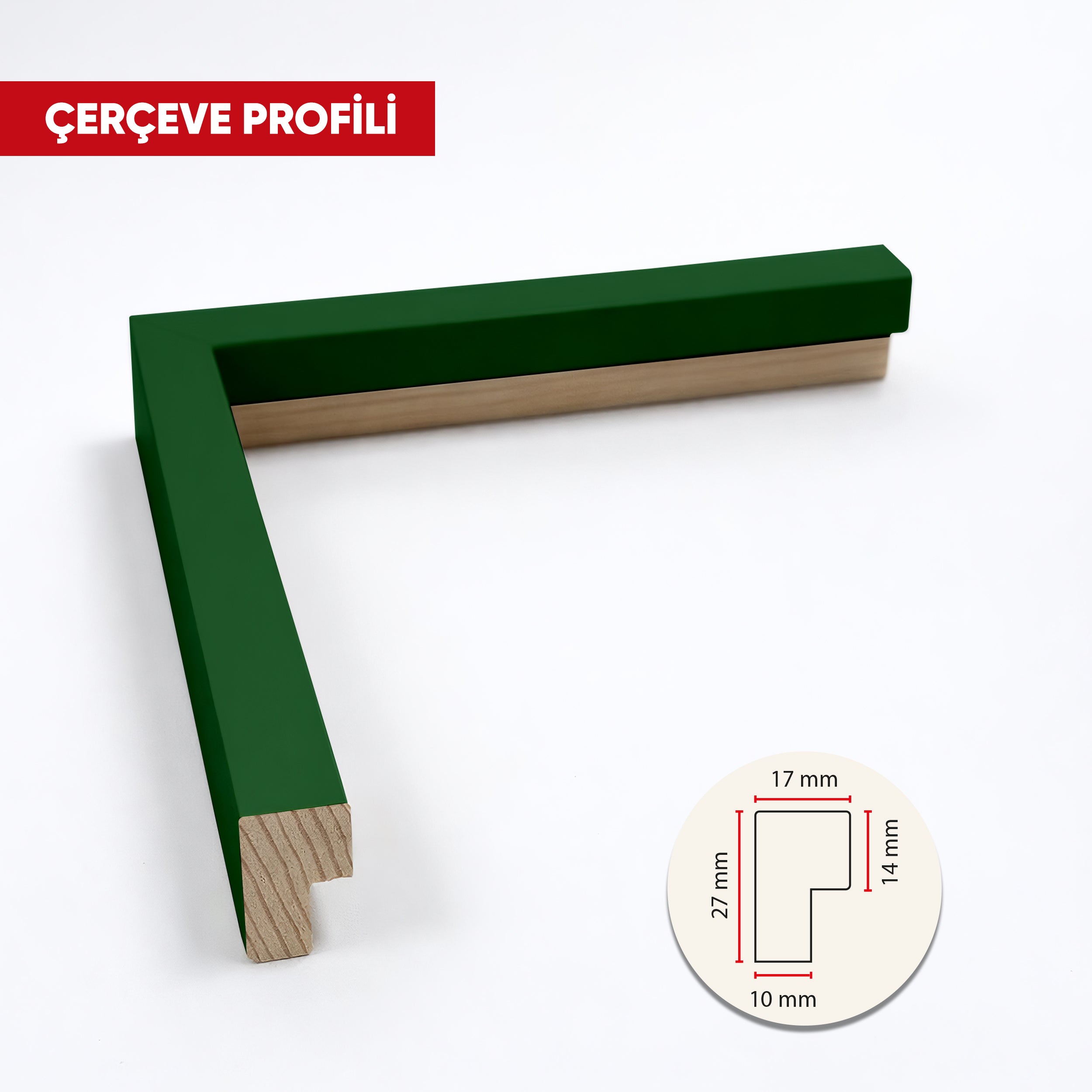 Hazır Poster, Resim Çerçevesi - Yeşil