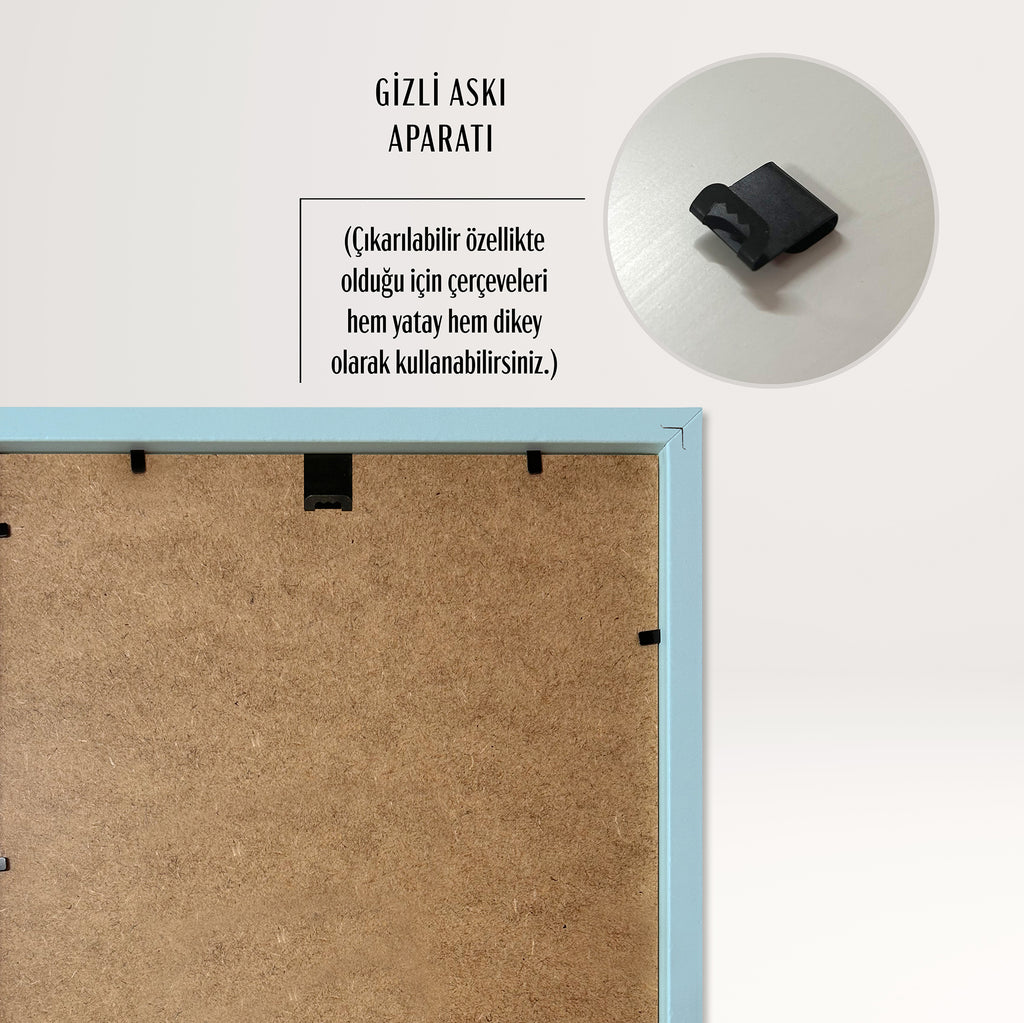 Hazır Poster, Resim Çerçevesi - Açık Mavi