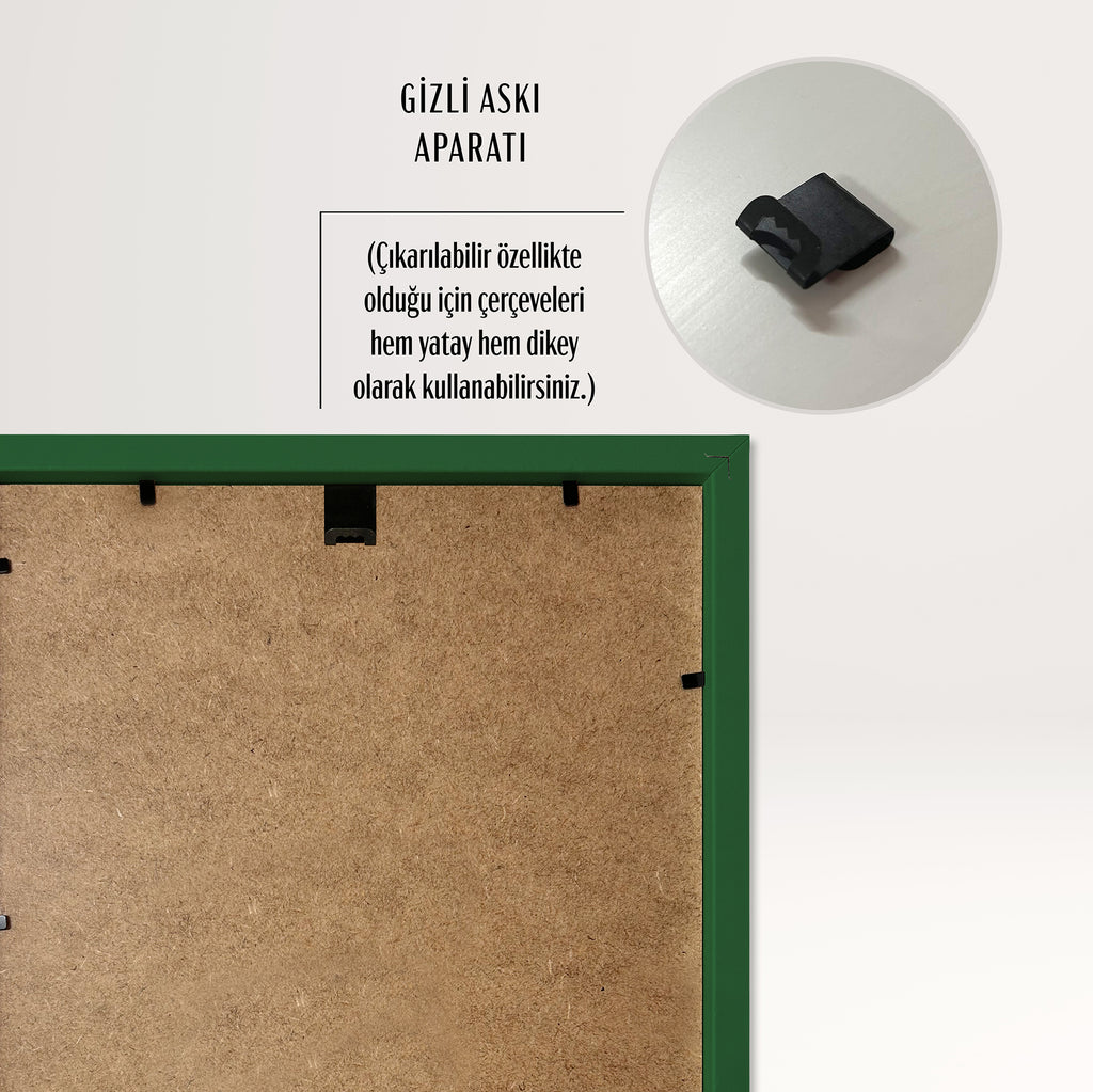 Hazır Poster, Resim Çerçevesi - Yeşil