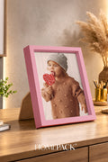 Kalın Masaüstü Resim Çerçevesi, Fotoğraf Çerçevesi - AÇIK PEMBE