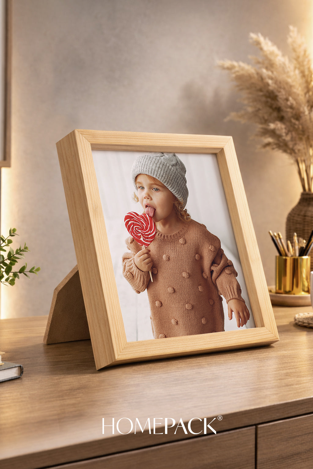 Kalın Masaüstü Resim Çerçevesi, Fotoğraf Çerçevesi - AHŞAP