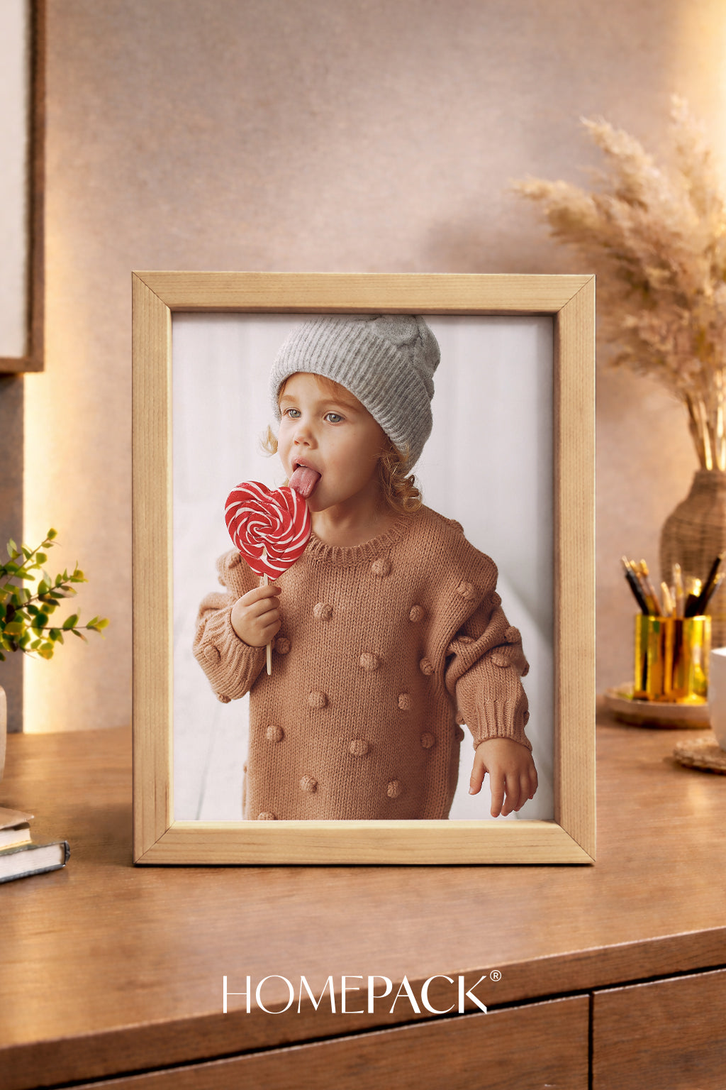 Kalın Masaüstü Resim Çerçevesi, Fotoğraf Çerçevesi - AHŞAP